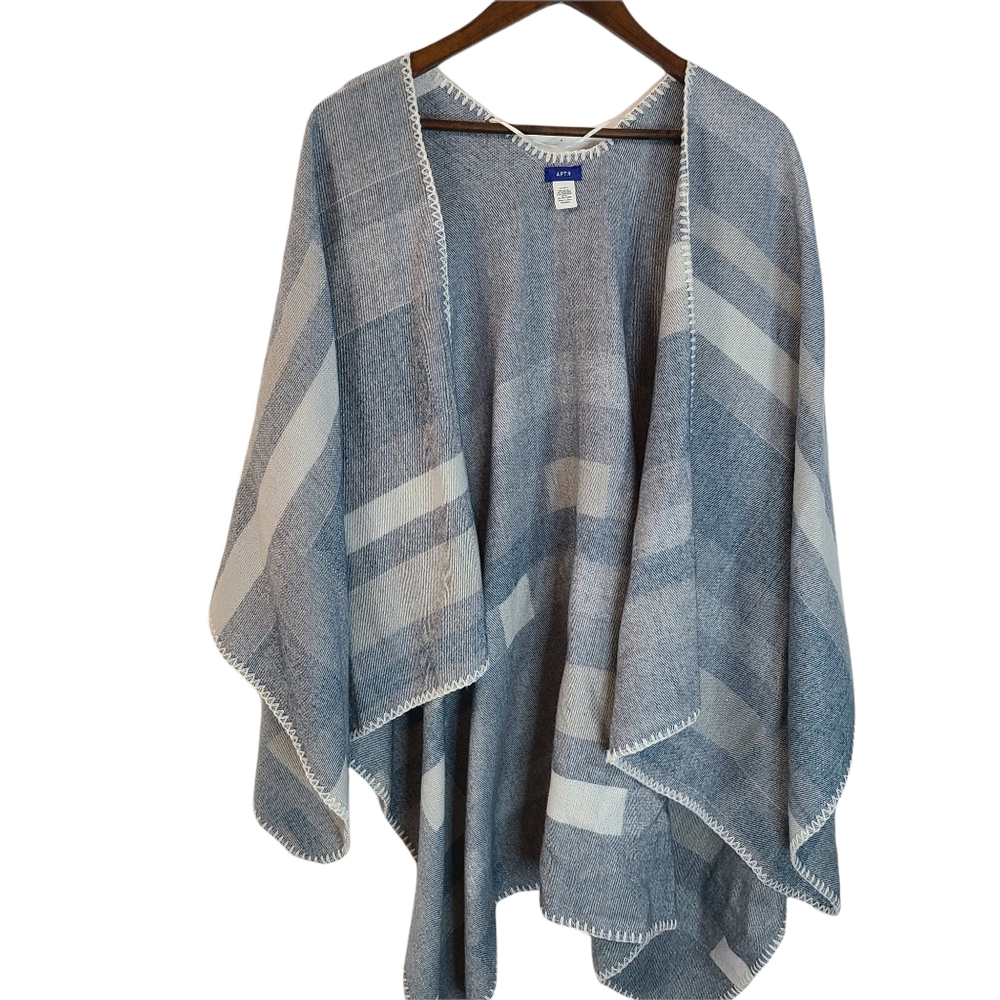 Apt 9 Blue Blanket Cape Wrap